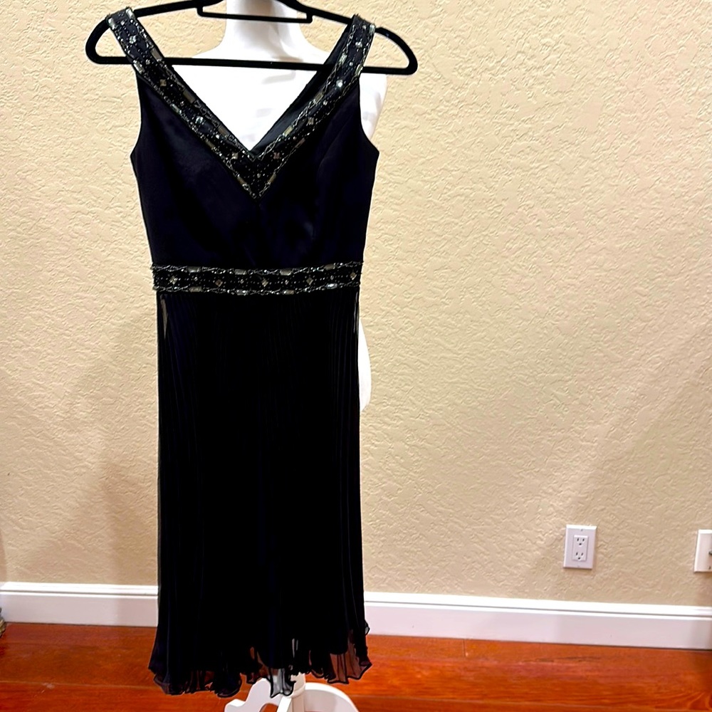 Laundry Cocktail Dress - black w/ beading- never worn